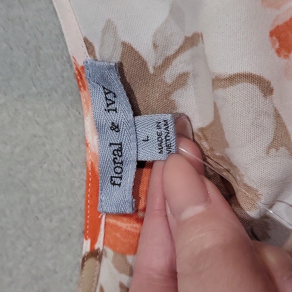 Floral & Ivy Floral V-Neck Top - Picture 8 of 10